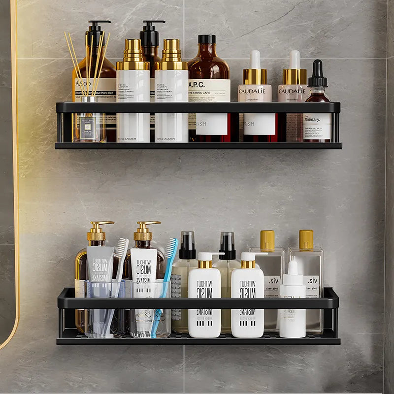 Wall-Mounted Shower Caddy with Drainage Base