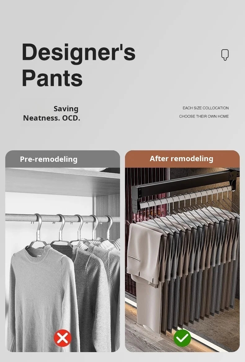 Pull-Out Wardrobe Trouser Rack