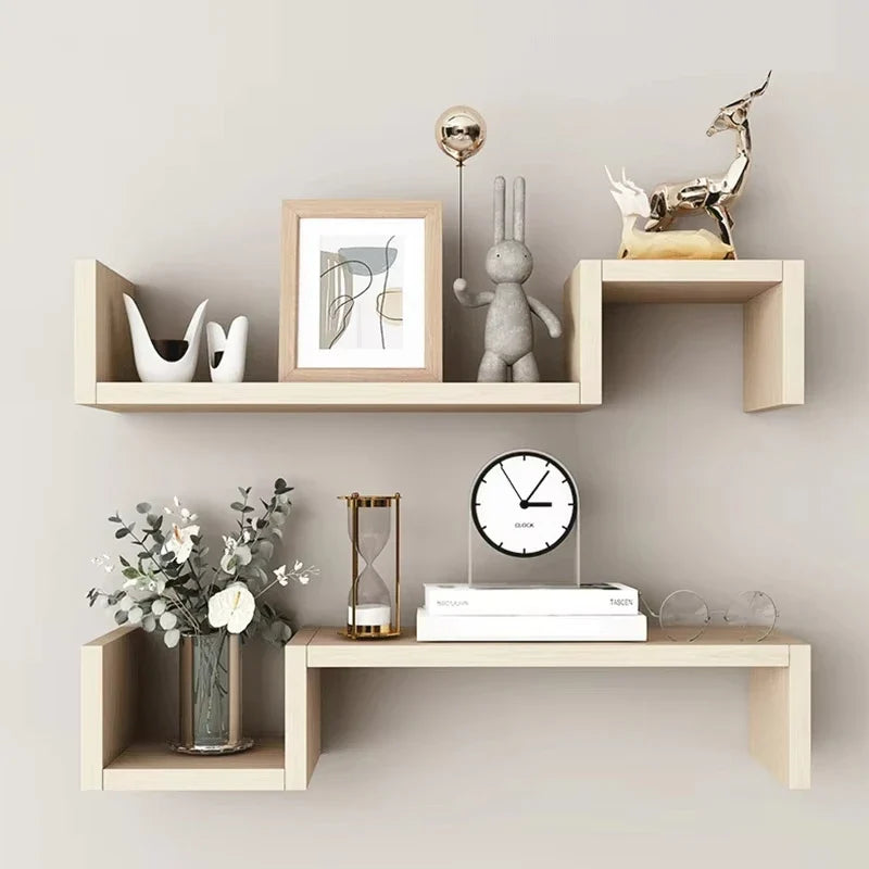 Set of 2 Floating Wall Shelves