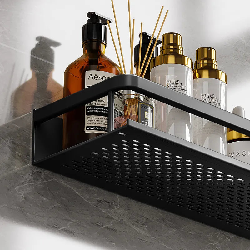 Wall-Mounted Shower Caddy with Drainage Base
