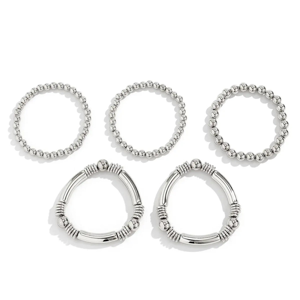 Women's Five-Piece Beaded Bracelet Set