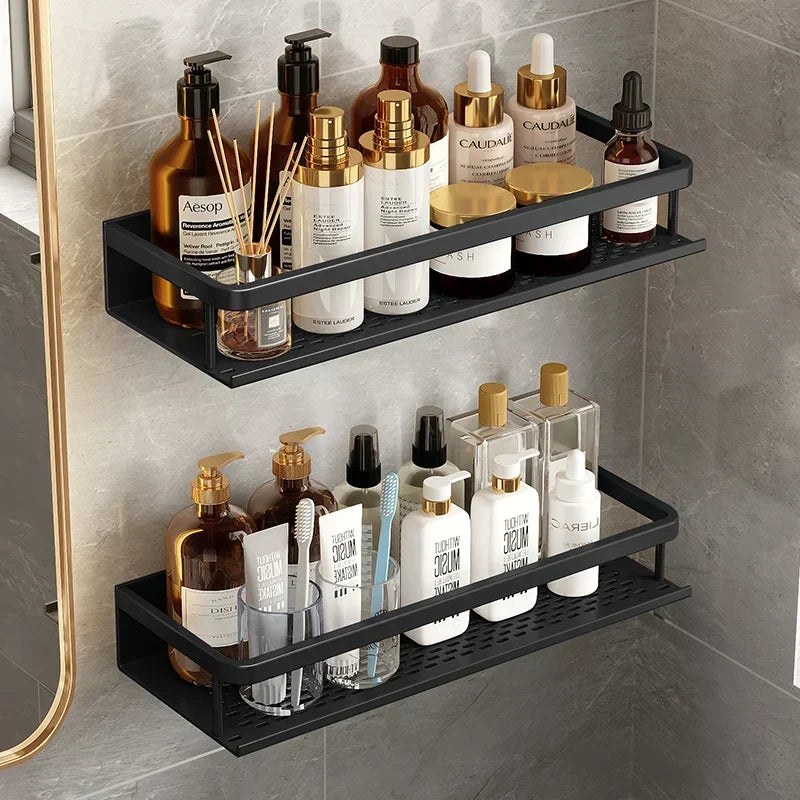 Wall-Mounted Shower Caddy with Drainage Base