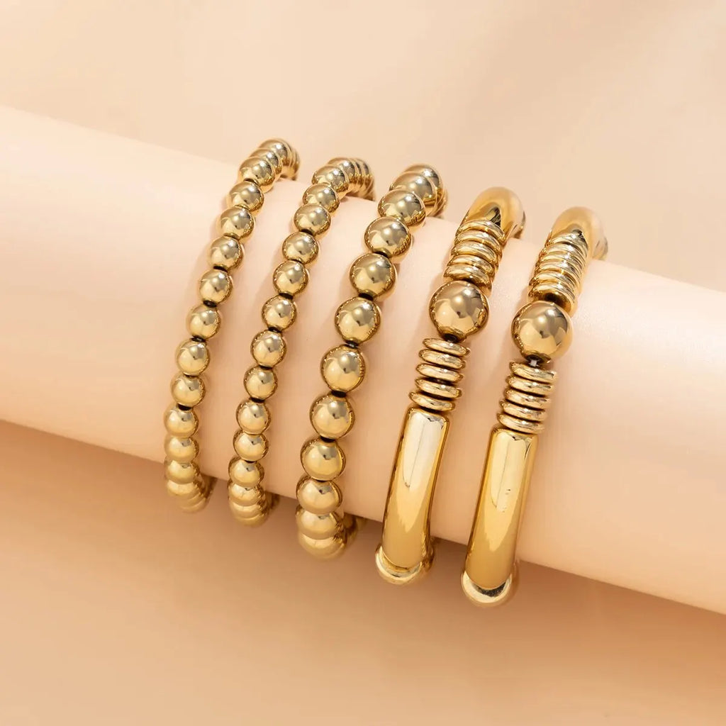 Women's Five-Piece Beaded Bracelet Set