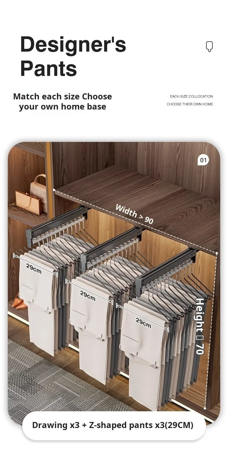 Pull-Out Wardrobe Trouser Rack