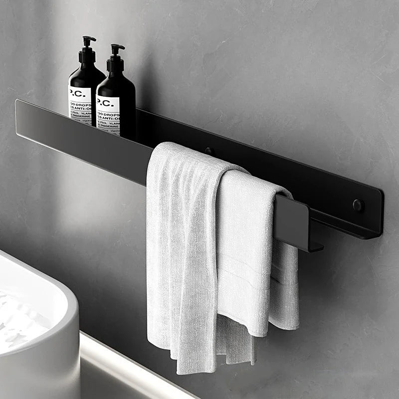 No-Drill Aluminium Bathroom Shelf