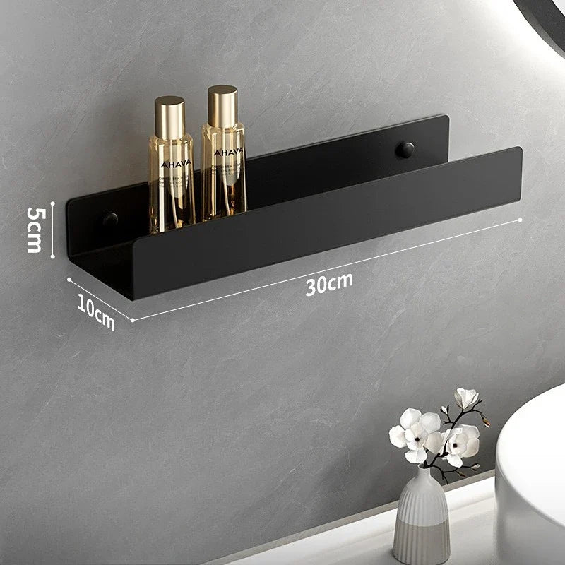 No-Drill Aluminium Bathroom Shelf