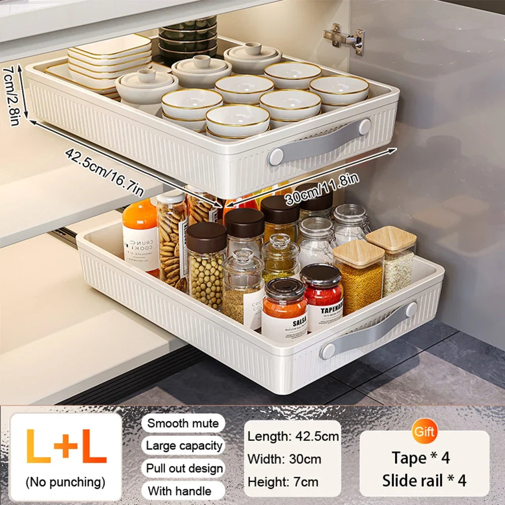 Pull-Out Cabinet Drawer Organiser