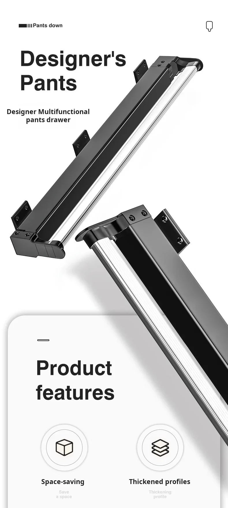 Pull-Out Wardrobe Trouser Rack