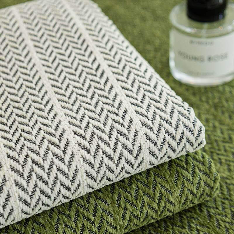 Herringbone woven sofa cover for seat, back and armrests