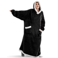 Oversized Wearable Blanket with Sleeves and Hood