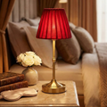 Pleated Shade Table Lamp with Gold-Tone Base
