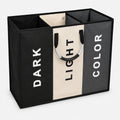3-Section Laundry Sorter Hamper with Removable Bags