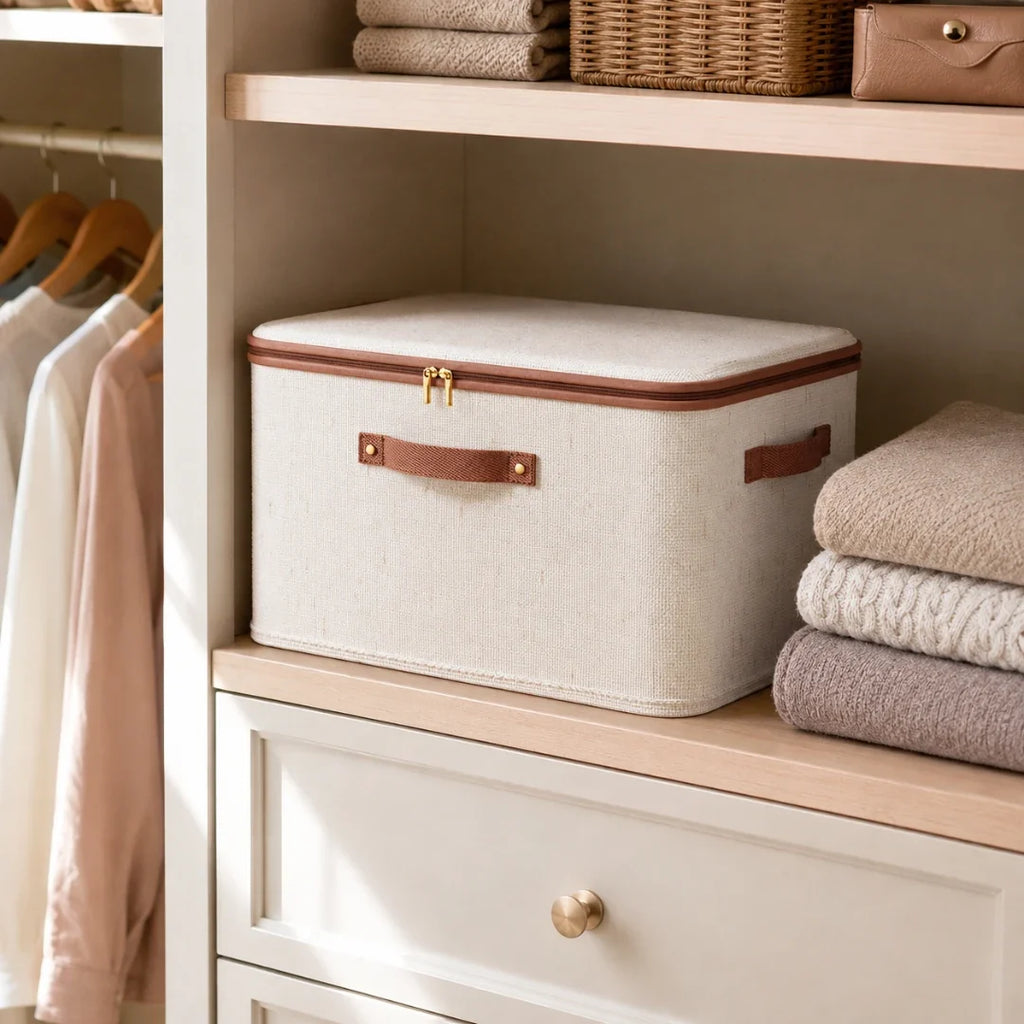 Zipped Fabric Storage Box, Under Bed Storage 8-56L