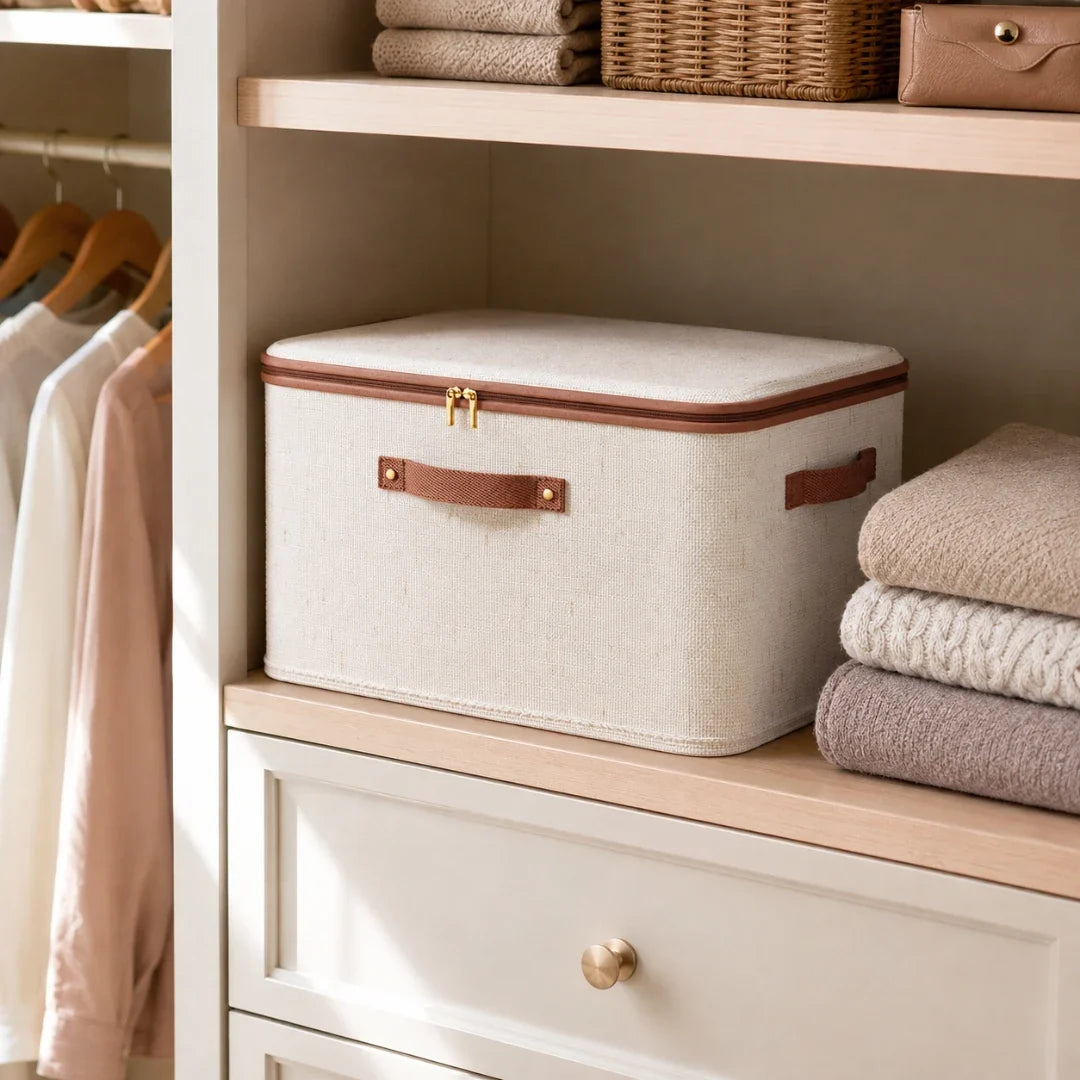 Zipped Fabric Storage Box, Under Bed Storage 8-56L