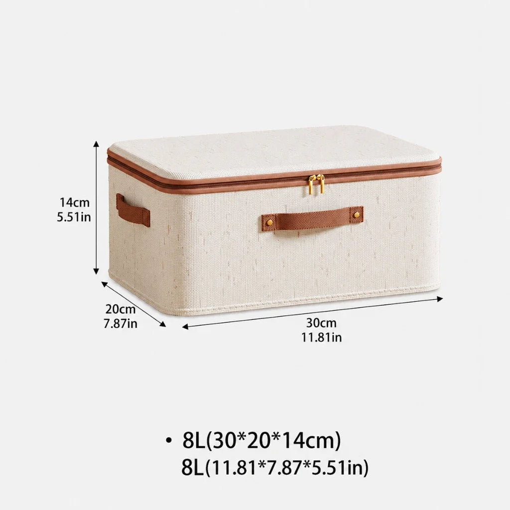 Zipped Fabric Storage Box, Under Bed Storage 8-56L