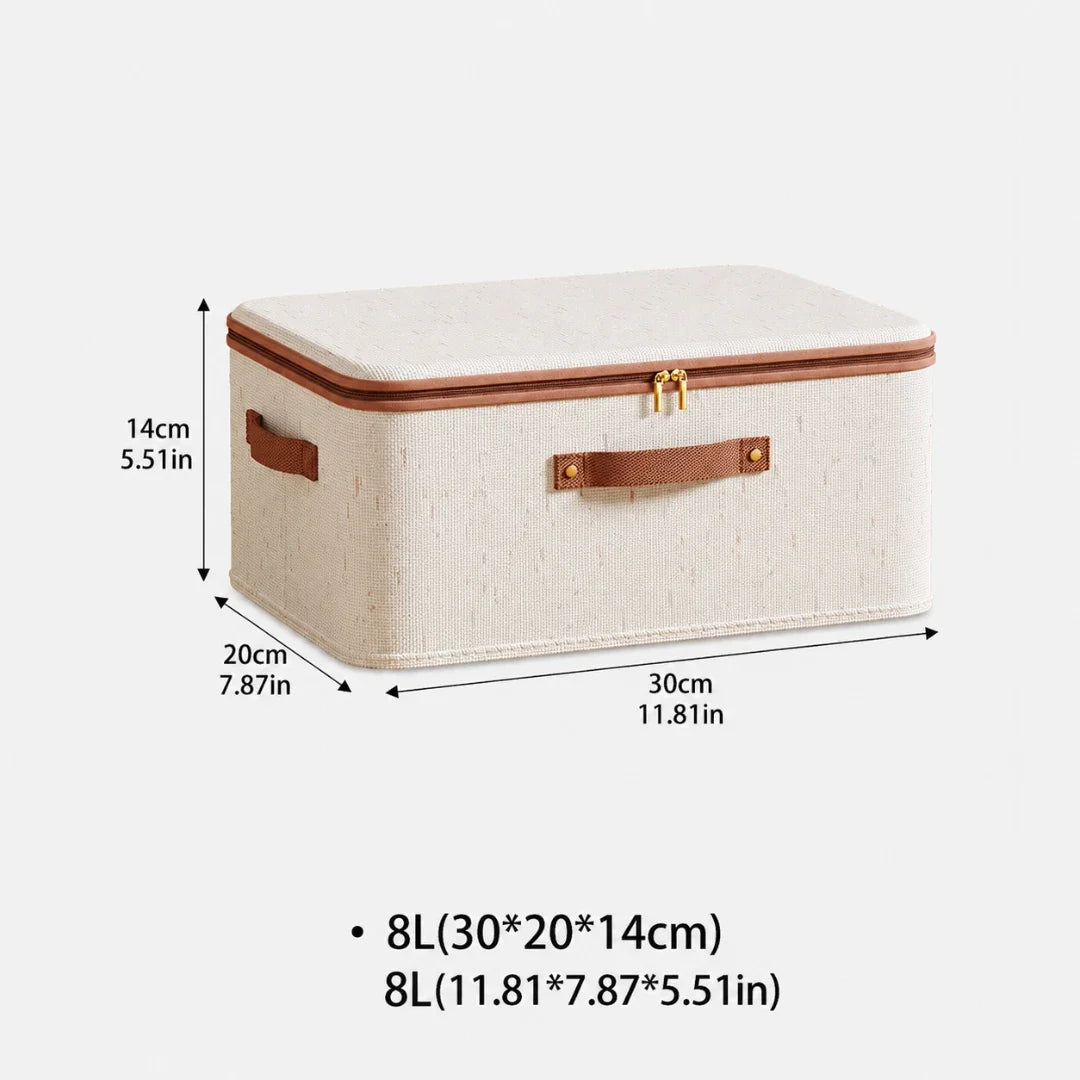 Zipped Fabric Storage Box, Under Bed Storage 8-56L