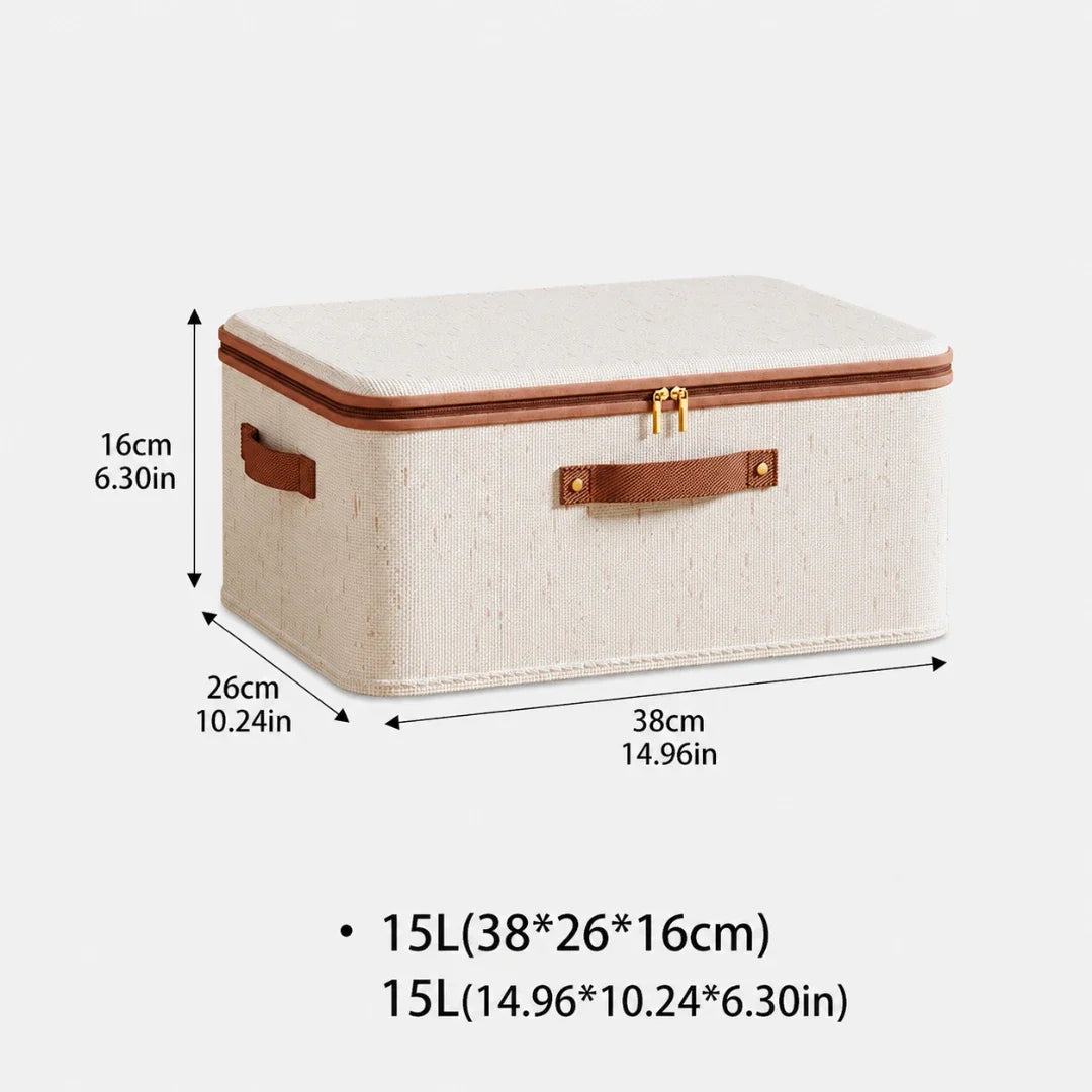 Zipped Fabric Storage Box, Under Bed Storage 8-56L