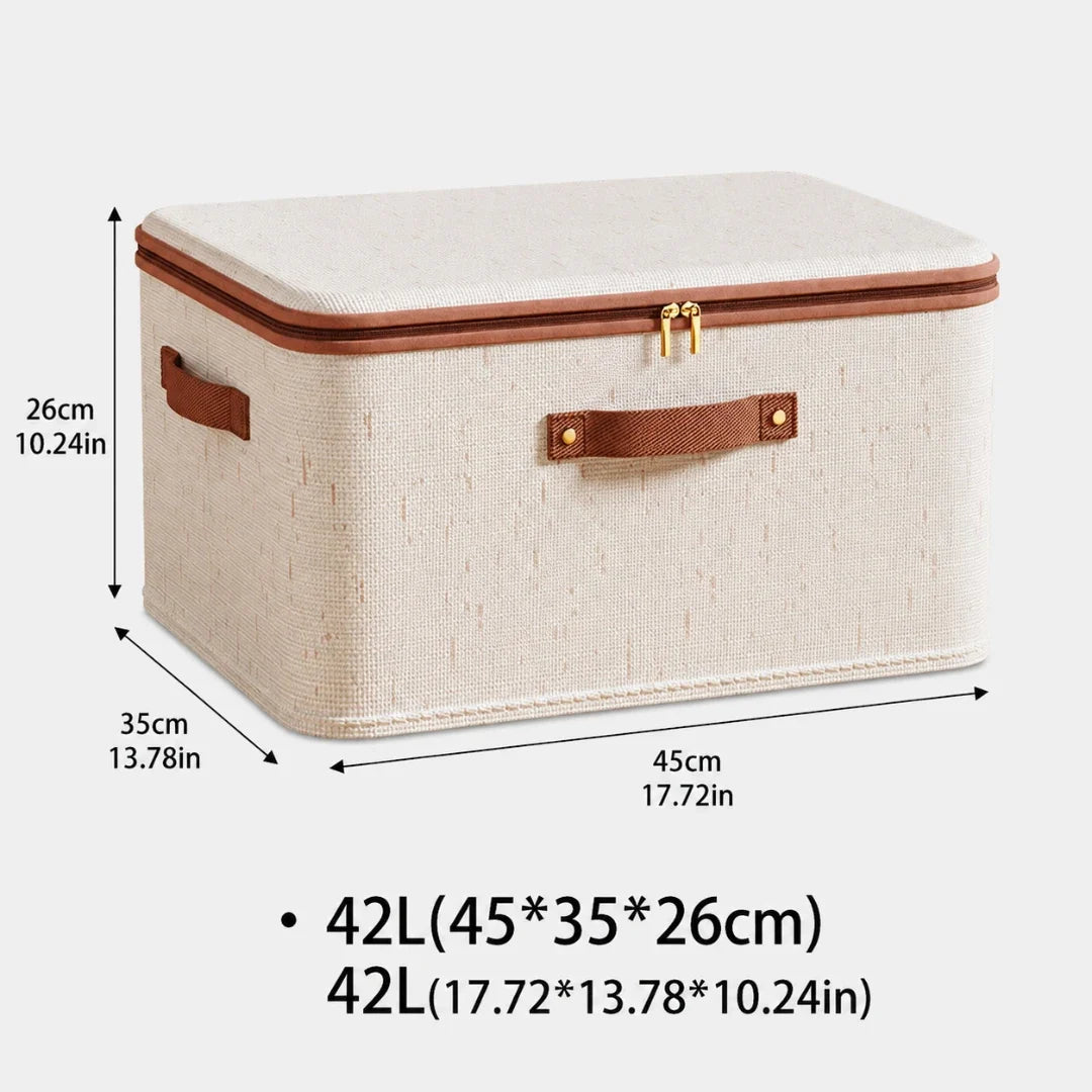 Zipped Fabric Storage Box, Under Bed Storage 8-56L