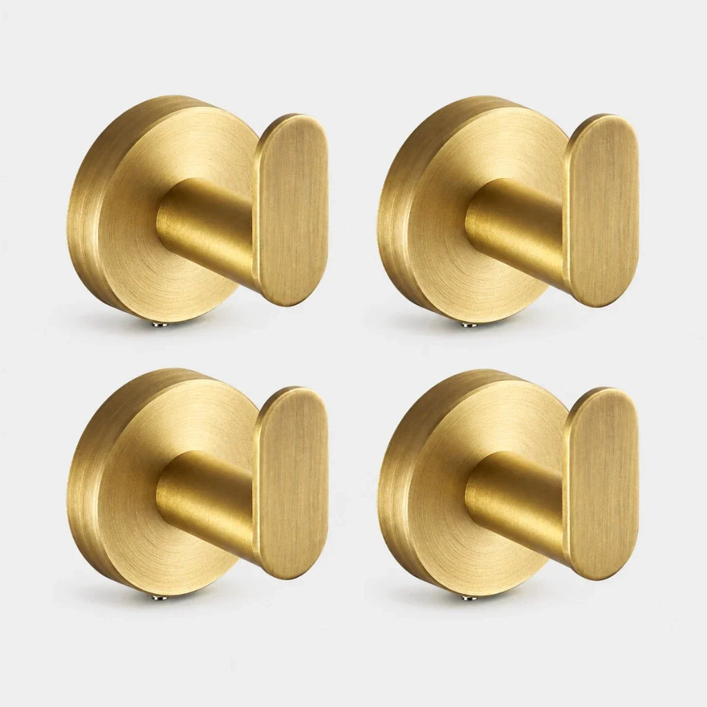 No-Drill Twist-Fit Wall Hook, Gold
