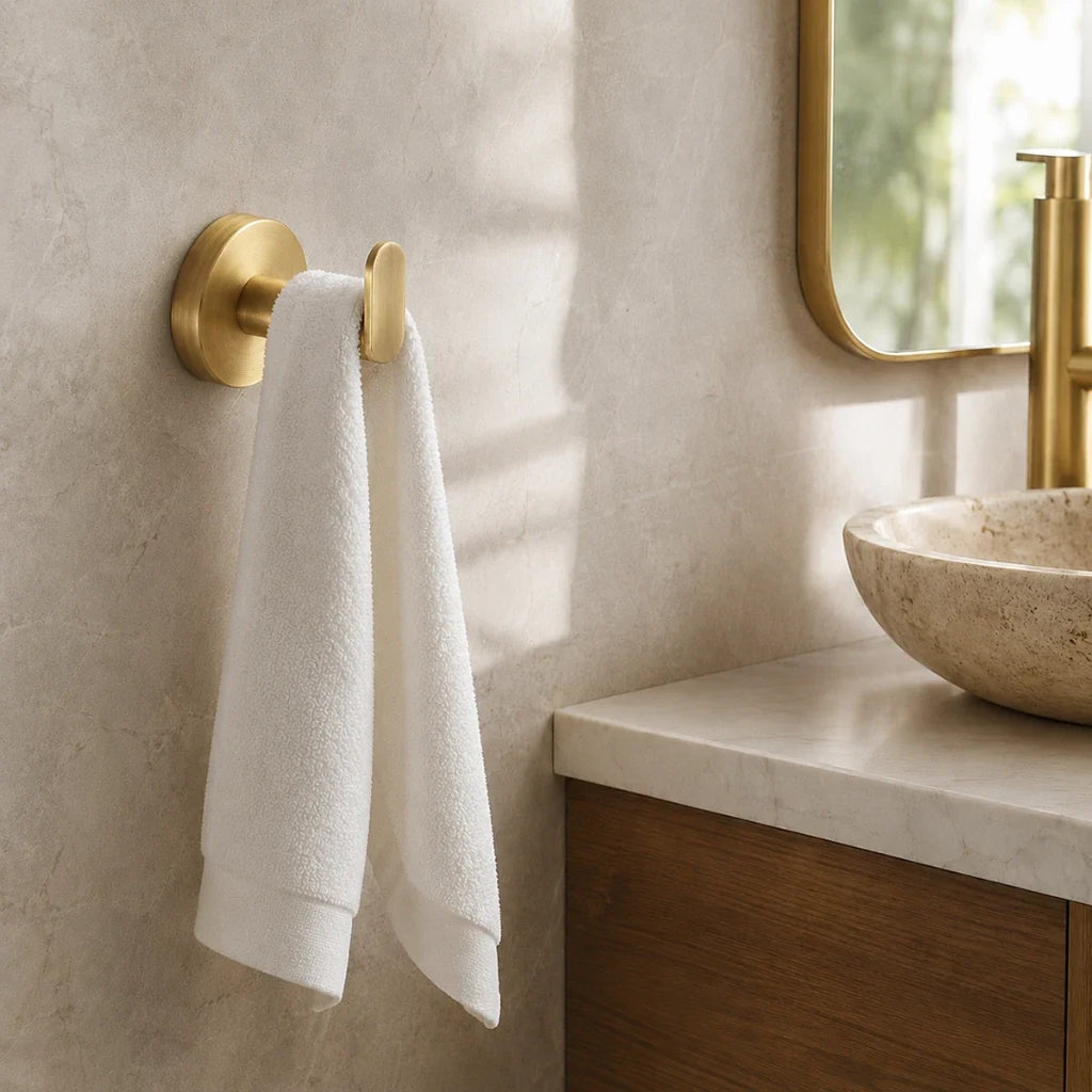 No-Drill Twist-Fit Wall Hook, Gold