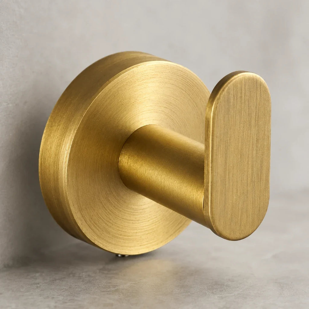 No-Drill Twist-Fit Wall Hook, Gold