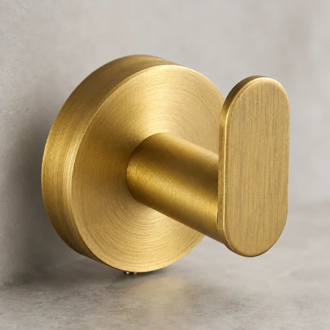No-Drill Twist-Fit Wall Hook, Gold