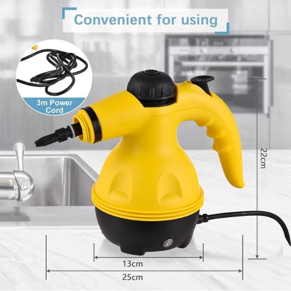 Compact Handheld Steam Cleaner with Accessory Set