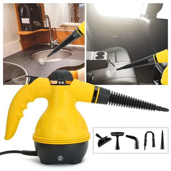Compact Handheld Steam Cleaner with Accessory Set