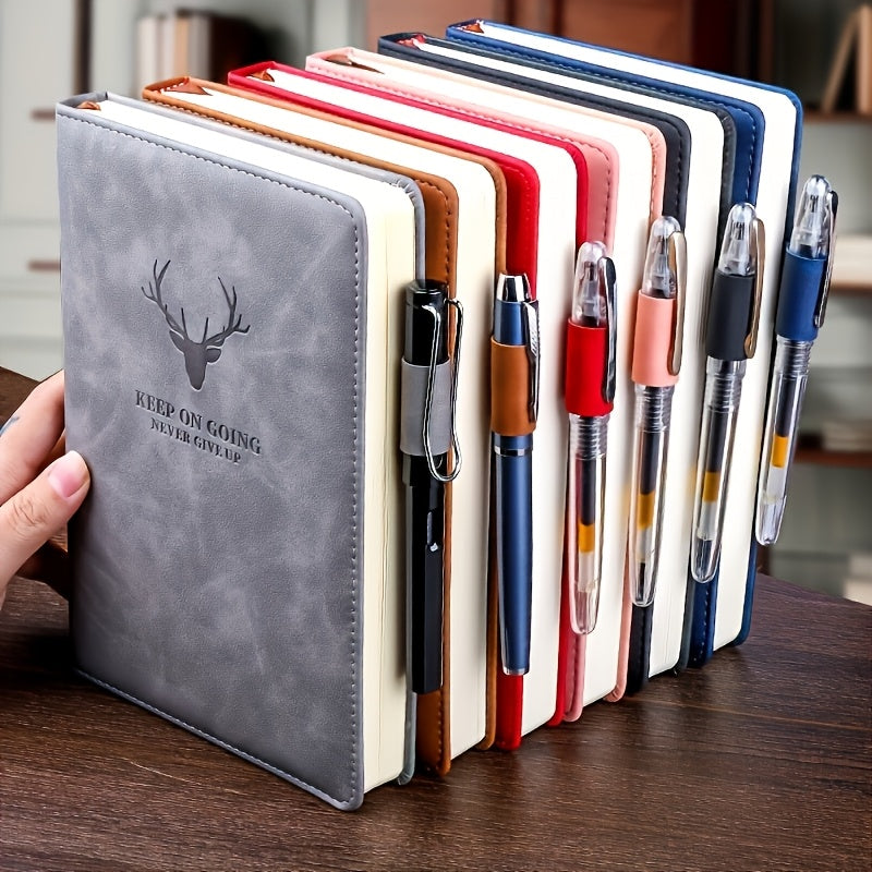 360-Page Faux Leather Notebook with Bookmark and Pen Loop