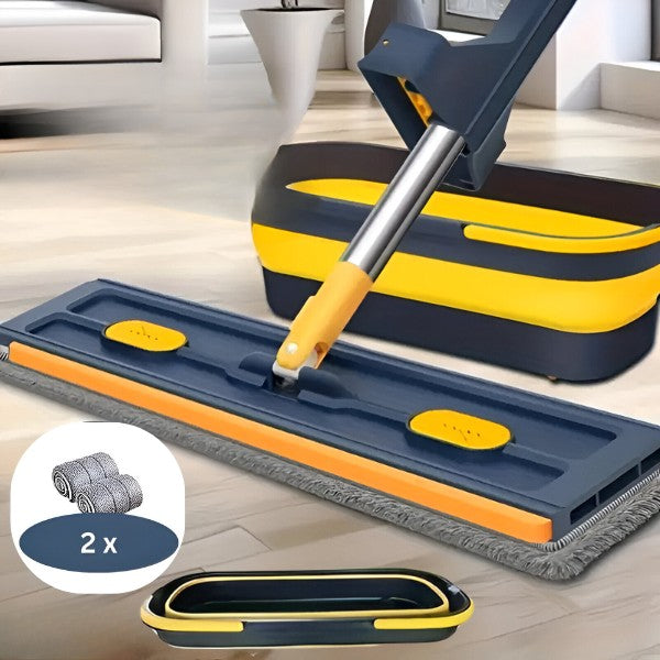 360° Self-Wringing Flat Mop and Bucket Set