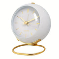 Nordic Desk Clock with Gold-Tone Hands
