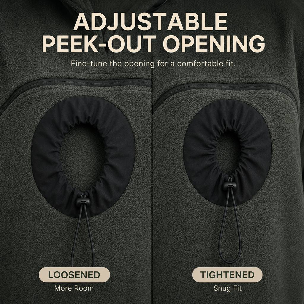 Pet Carrier Hoodie with Front Pouch, Hands Free