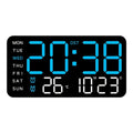 Digital LED Wall Clock with Date, Day and Temperature Display