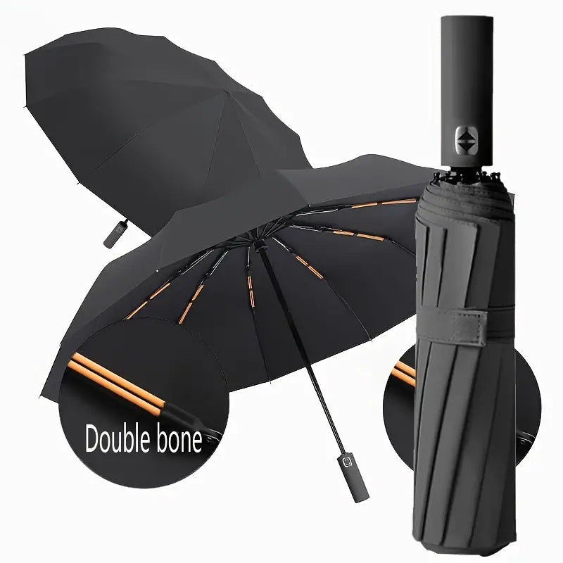 Automatic Folding Umbrella with 12-Rib Frame