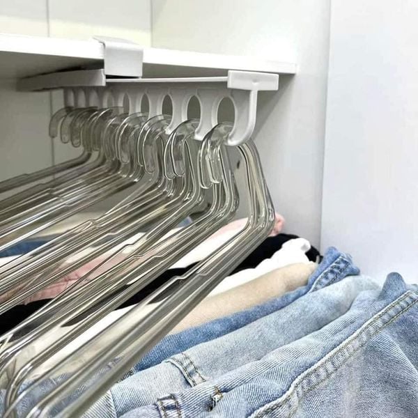 Extendable Wardrobe Rail, Double Hanging Space
