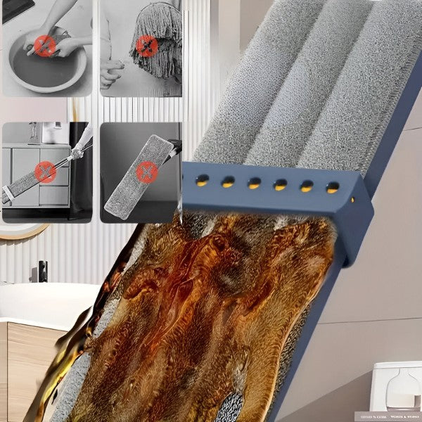 360° Self-Wringing Flat Mop and Bucket Set