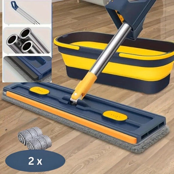 360° Self-Wringing Flat Mop and Bucket Set