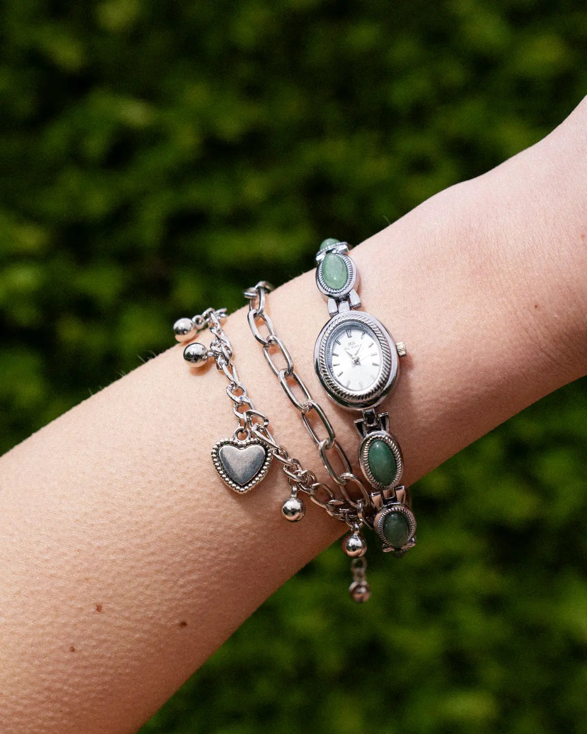 Women's Jewelry-Inspired Watch with Stone Accents