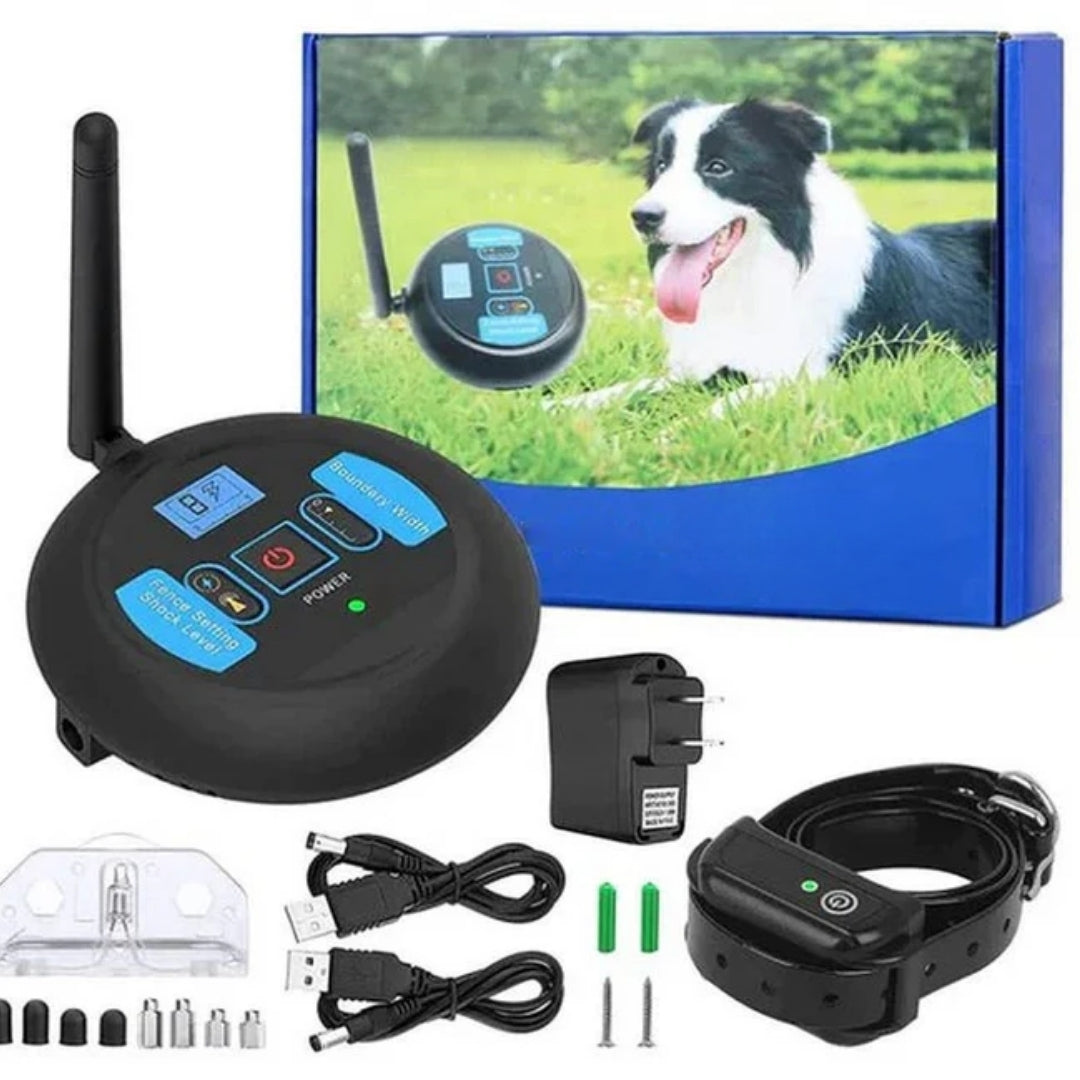 Wireless Dog Boundary System with Base Station and Collar