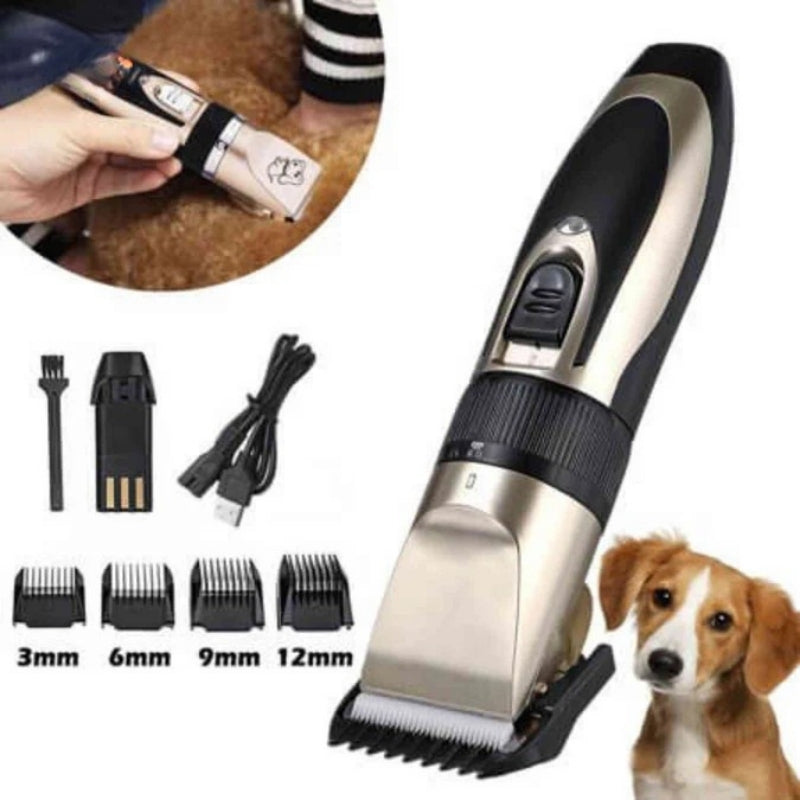 Cordless Rechargeable Pet Hair Clipper Set with Guide Combs