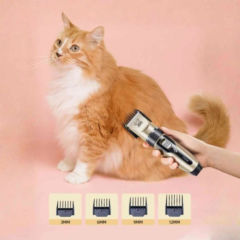 Cordless Rechargeable Pet Hair Clipper Set with Guide Combs