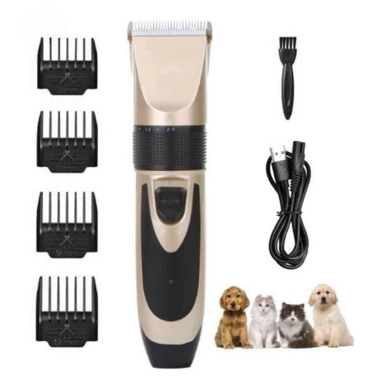Cordless Rechargeable Pet Hair Clipper Set with Guide Combs