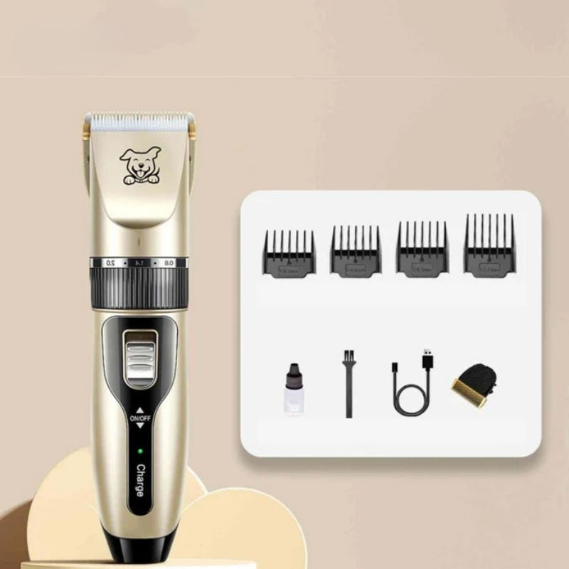 Cordless Rechargeable Pet Hair Clipper Set with Guide Combs