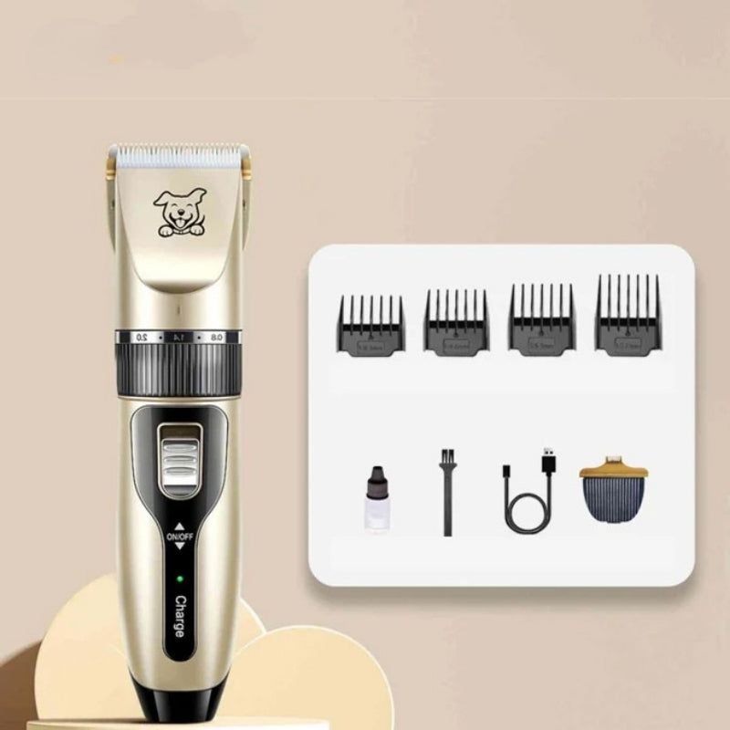 Cordless Rechargeable Pet Hair Clipper Set with Guide Combs