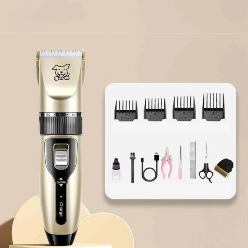 Cordless Rechargeable Pet Hair Clipper Set with Guide Combs