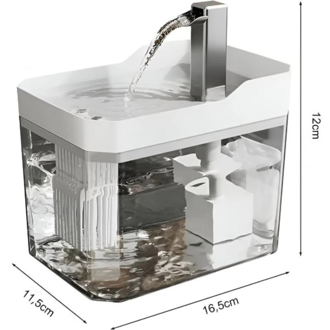 1.5 L Yellow Pet Water Fountain with Clear Reservoir