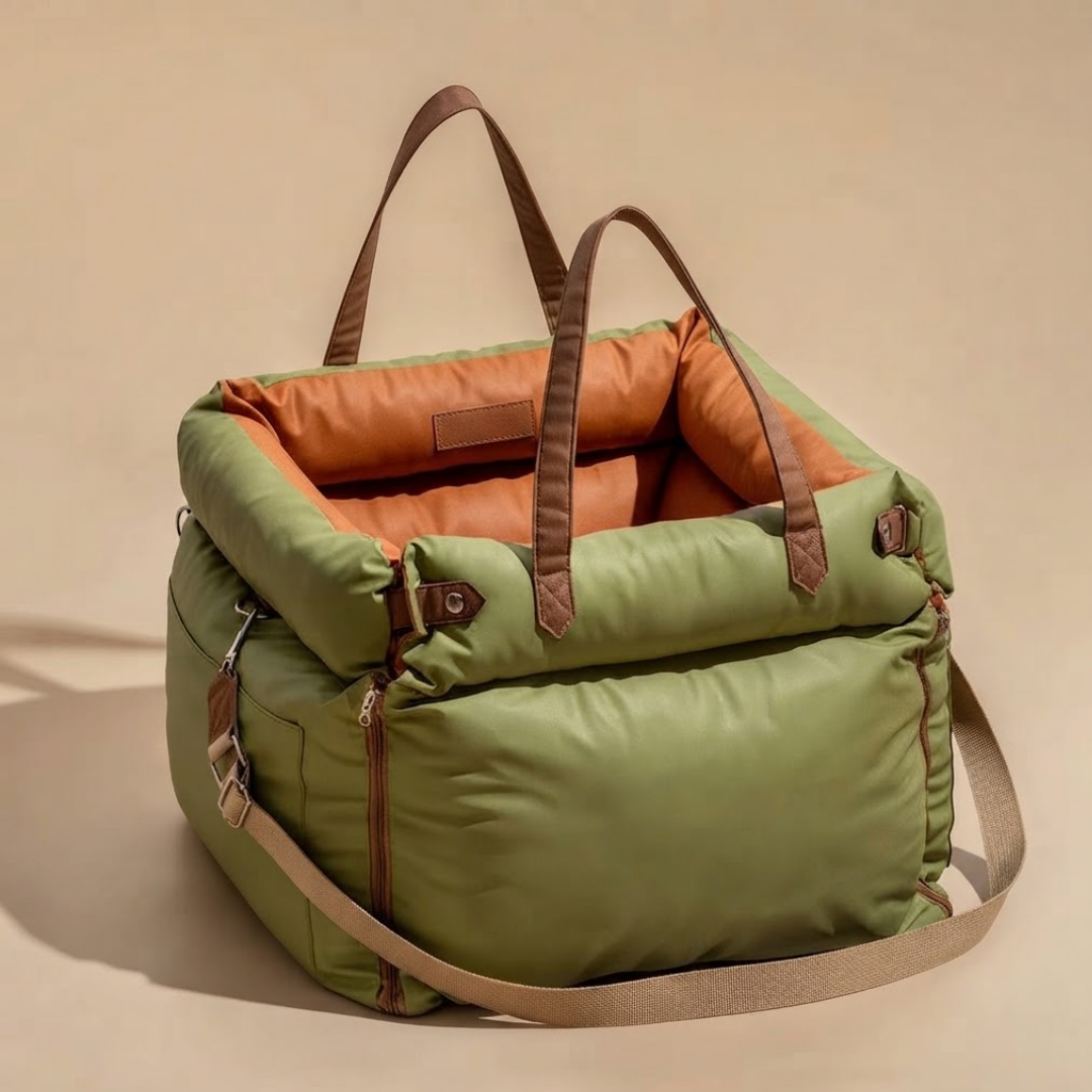 Portable Pet Carrier Bed with Shoulder Strap and Pockets