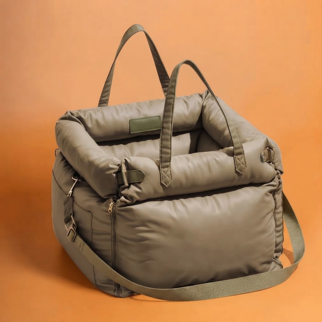 Portable Pet Carrier Bed with Shoulder Strap and Pockets