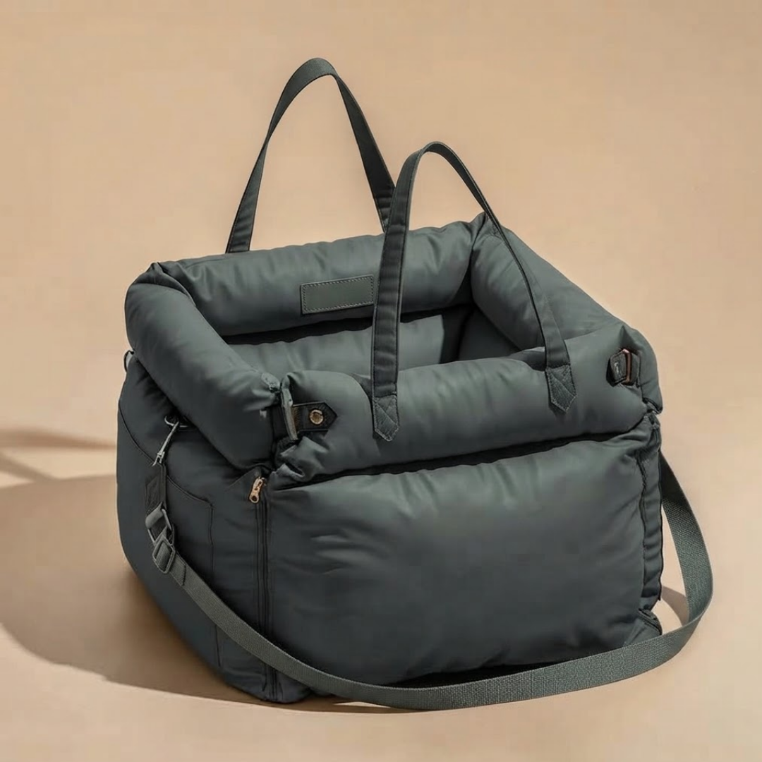 Portable Pet Carrier Bed with Shoulder Strap and Pockets