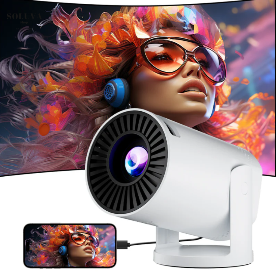 Smart HD Projector with WiFi, Bluetooth and Adjustable Stand